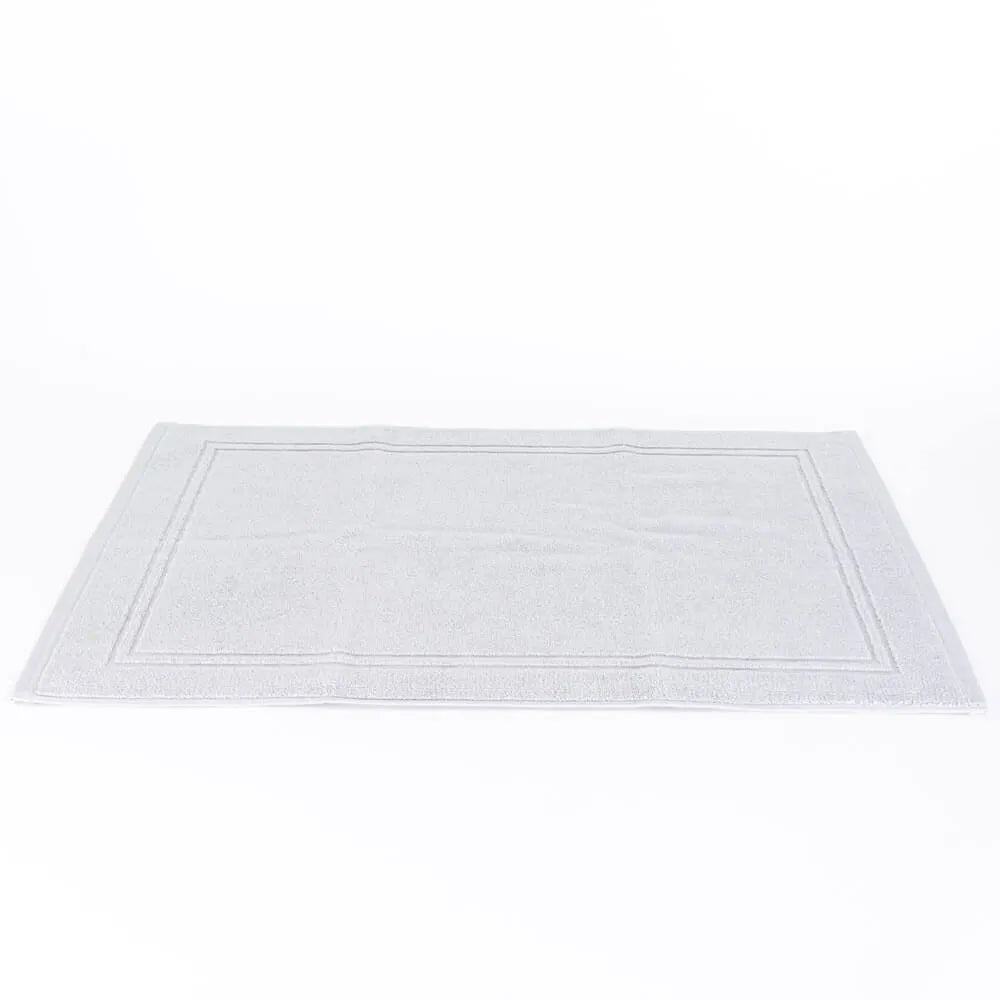 Alfombrilla de Baño Felpo Dos Rayas Gris