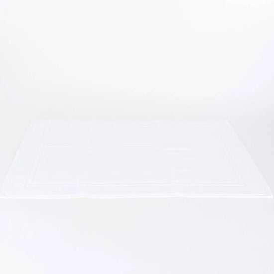 Alfombrilla de Baño Felpo Dos Rayas Blanco
