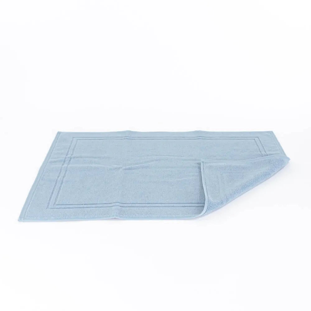 Alfombrilla de Baño Felpo Dos Rayas Azul