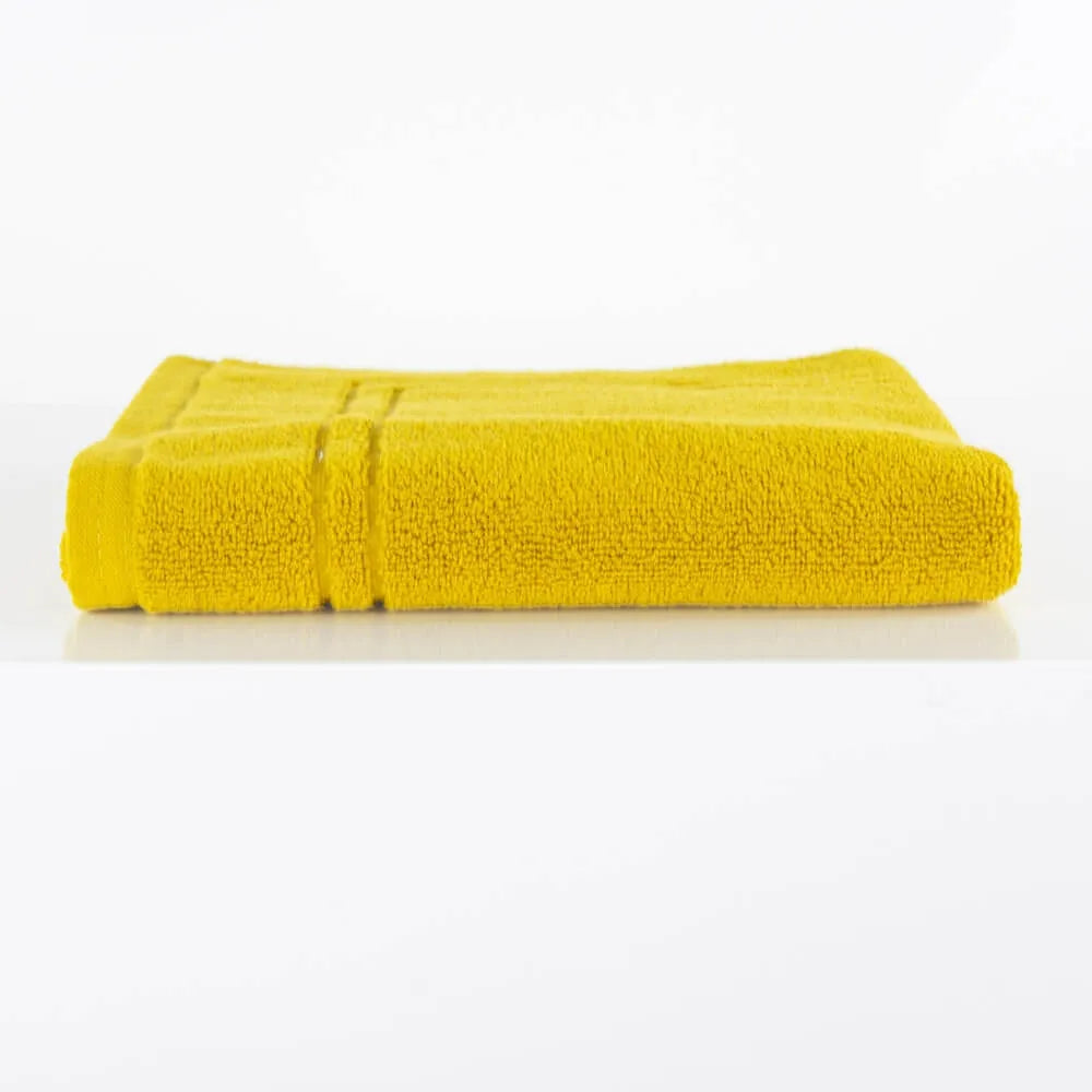 Alfombrilla de Baño Felpo Dos Rayas Amarillo