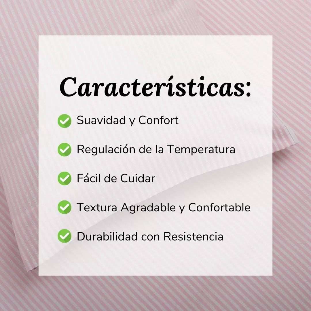 Funda Nórdica Rayas Rosas