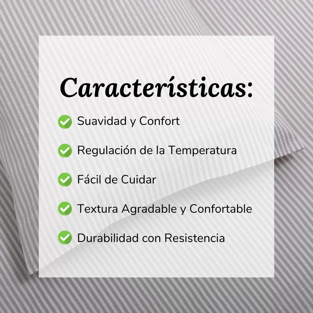 Funda Nórdica Rayas Grises