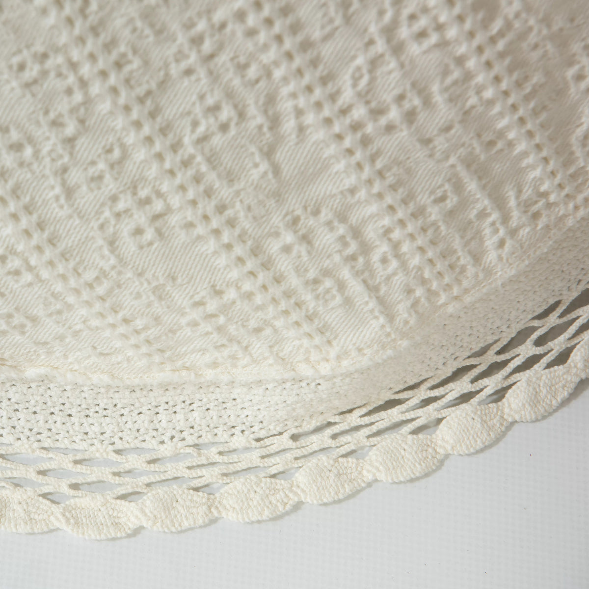 Colcha com Renda Marfim