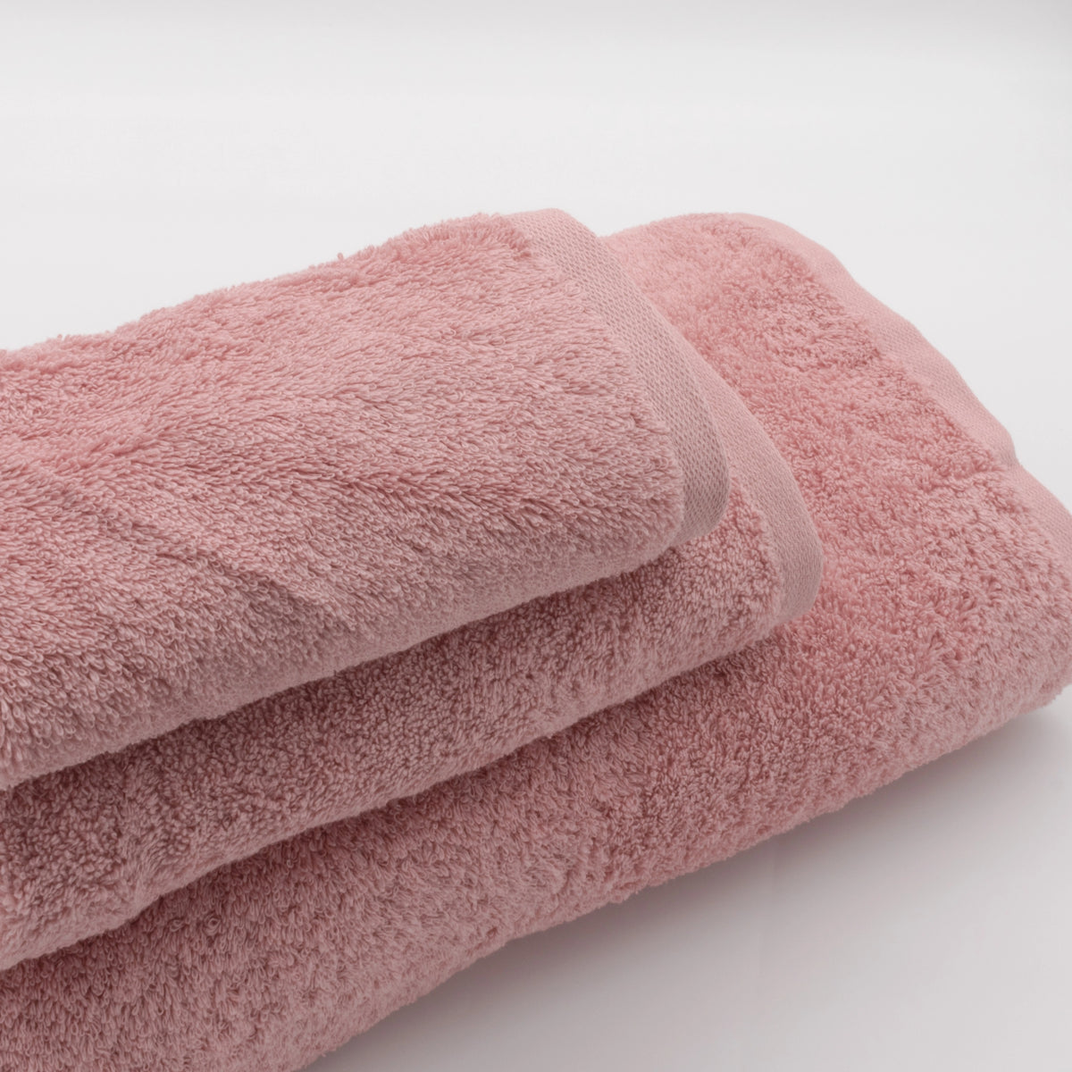 (3 Peças) Toalhas Liso Cor-de-Rosa
