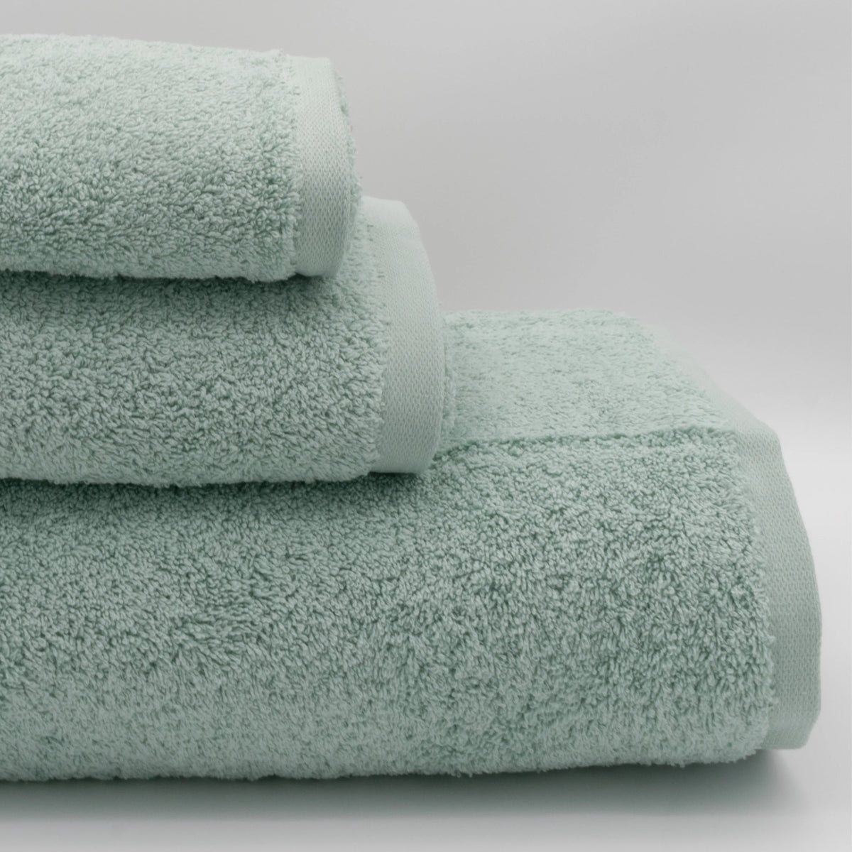 (3 Peças) Toalhas Liso Verde Seco