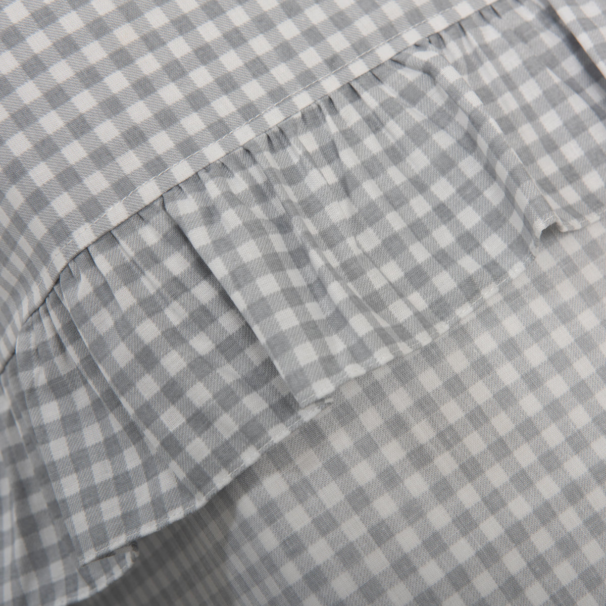 Sábanas Cuna Vichy con Volante Gris