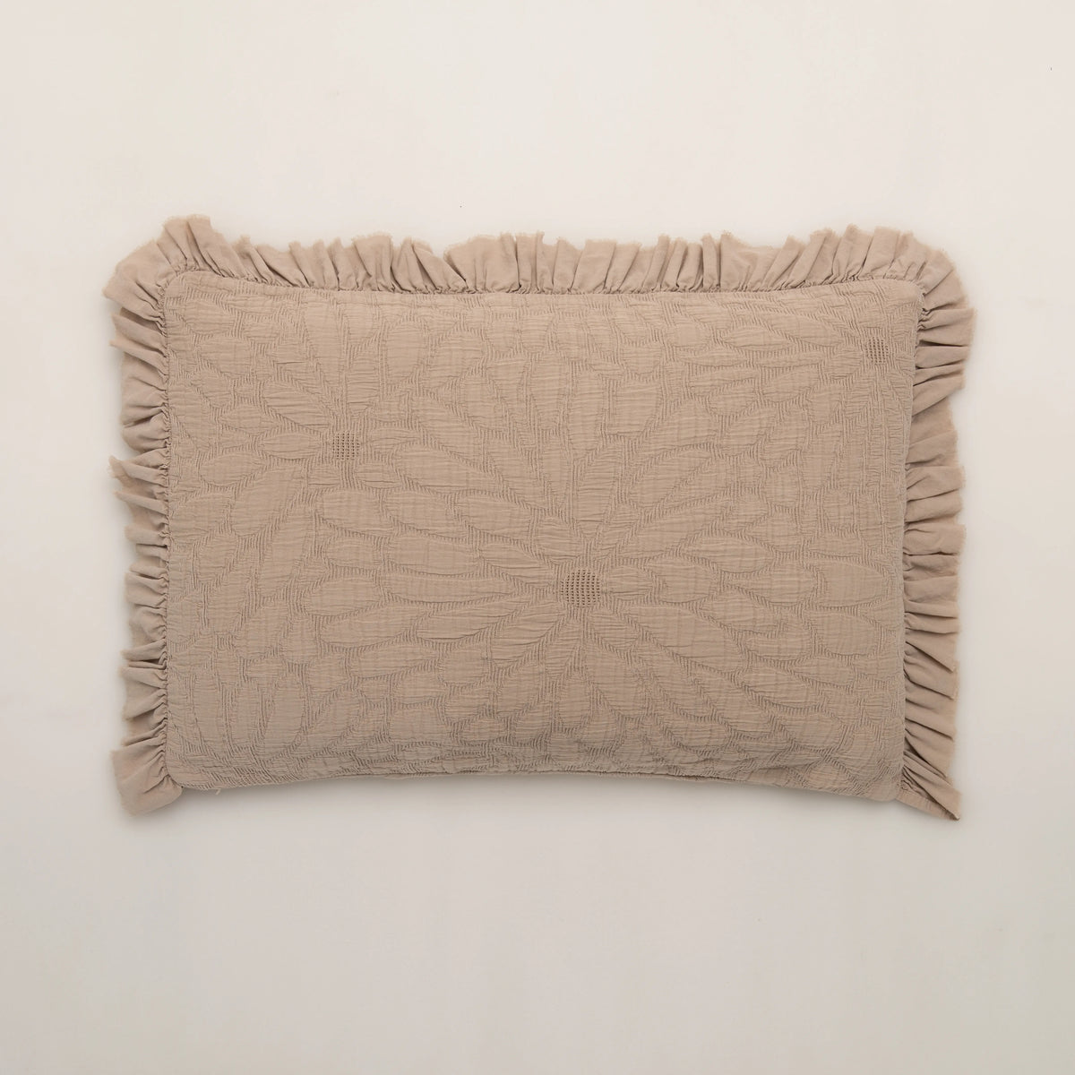 Almofada de Colcha Flor Camel