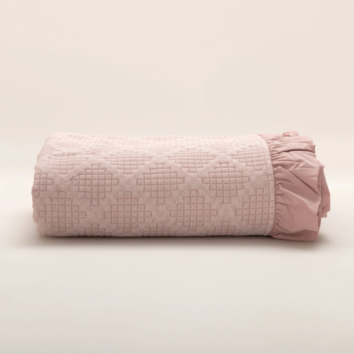 Colcha Adriana Rombos Rosa