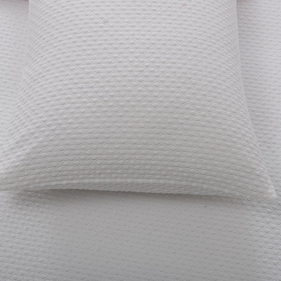 Colcha de Algodón Blanca con Patrón Geométrico – Sónia