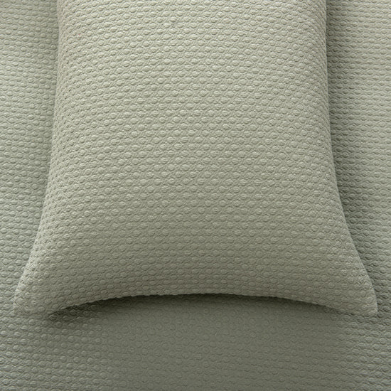 Colcha de Algodón Verde con Patrón Geométrico – Sónia