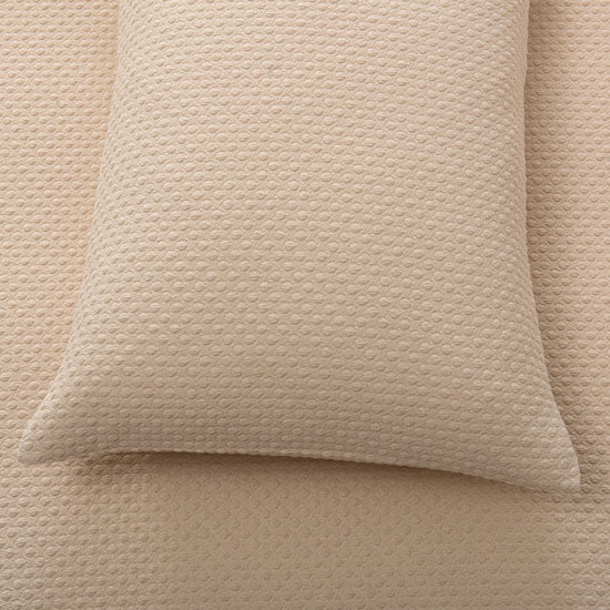 Colcha de Algodón Natural con Patrón Geométrico – Sónia