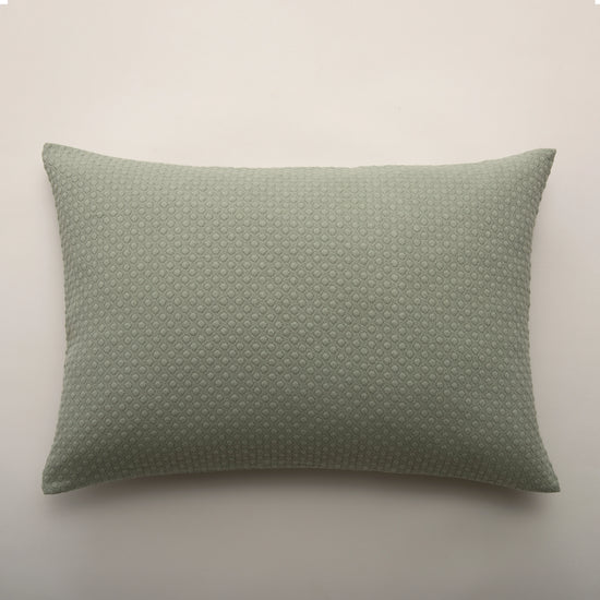 Cojín de Algodón Verde con Patrón Geométrico – Sónia