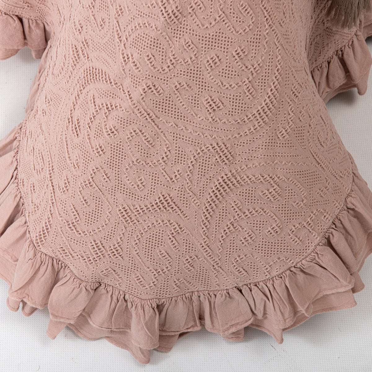 Colcha de Algodão Stonewashed Rosa
