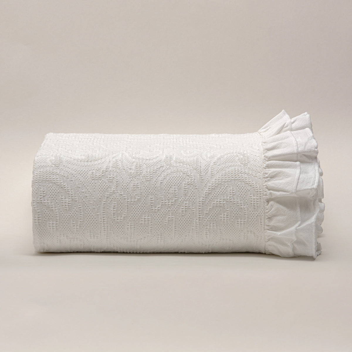 Colcha de Algodão Stonewashed Branca