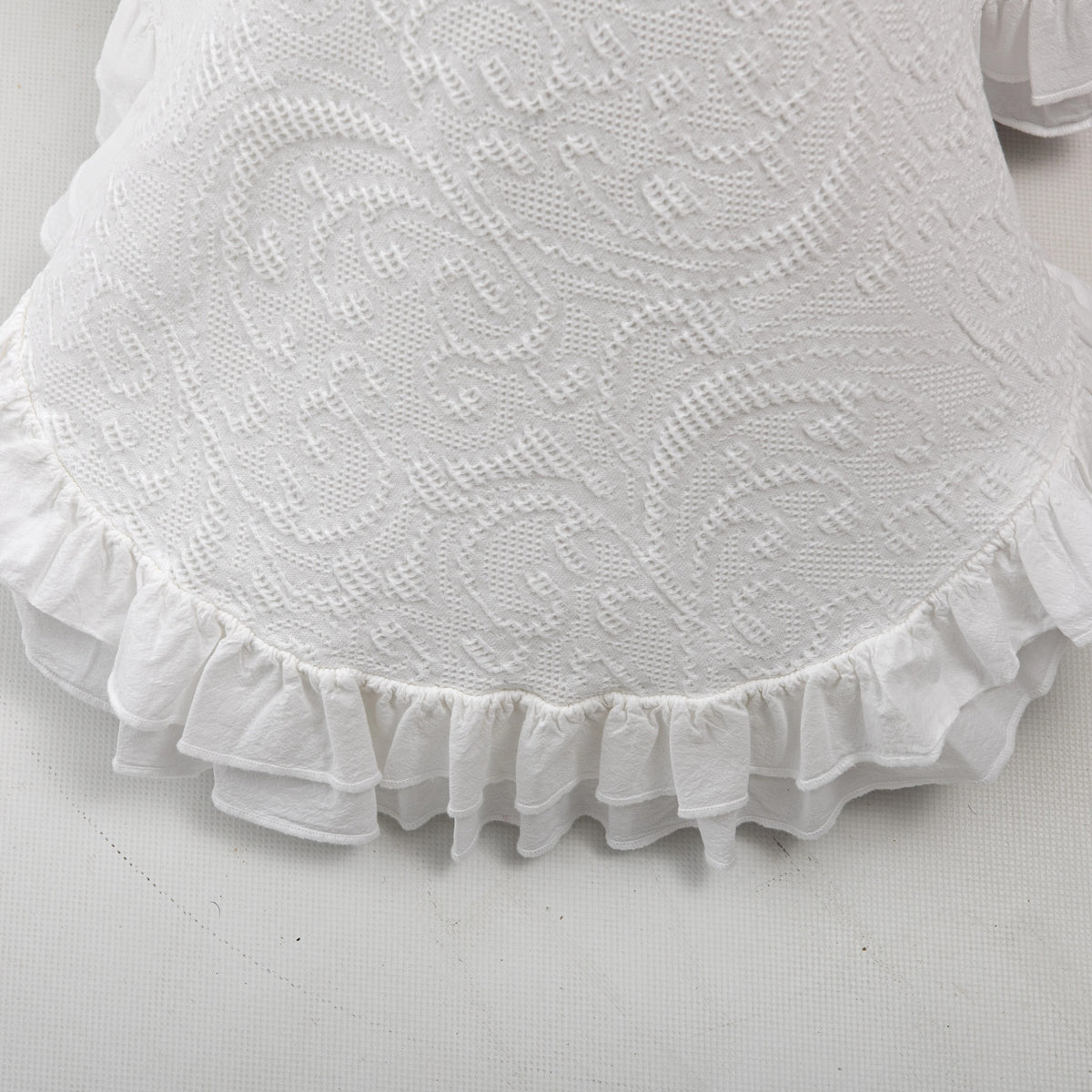 Colcha de Algodão Stonewashed Branca