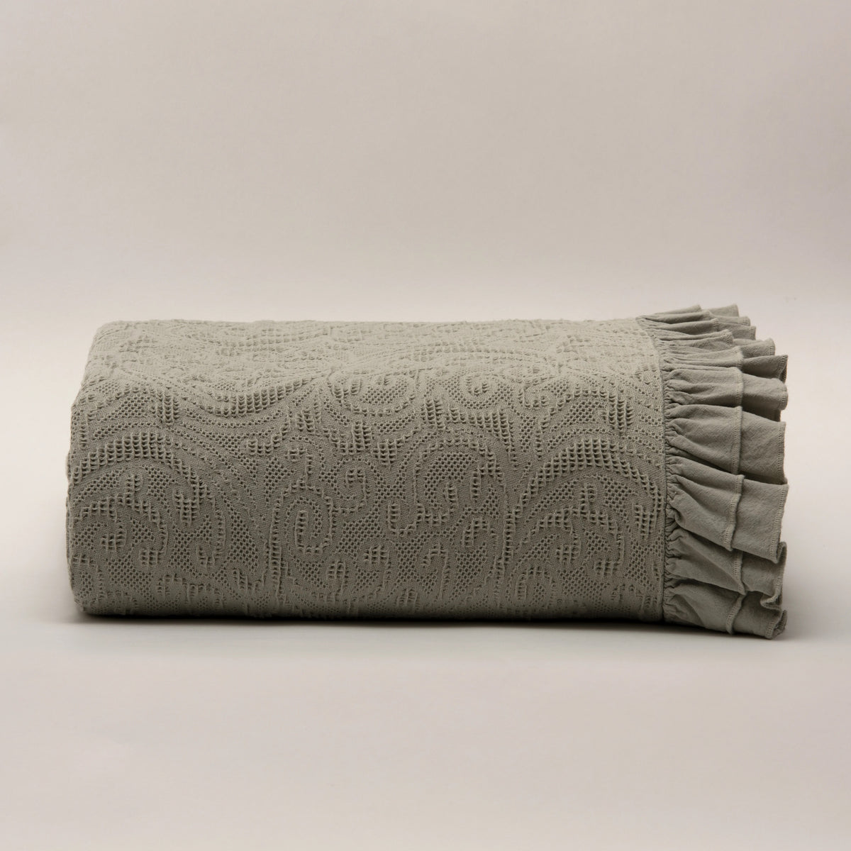 Colcha de Algodão Stonewashed Verde