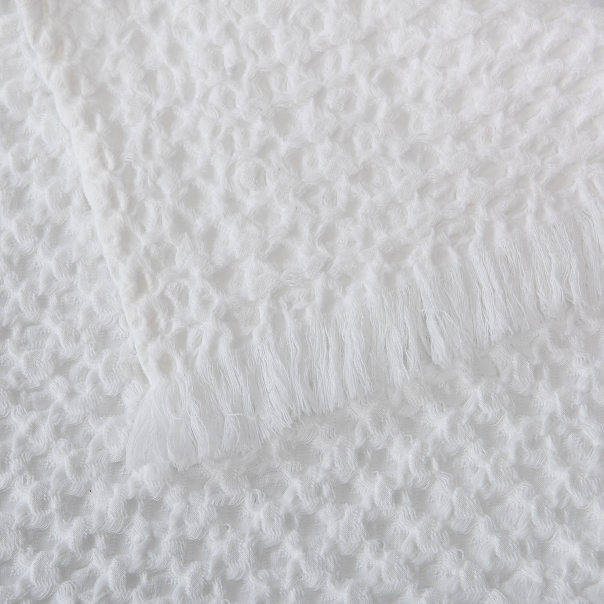 Manta de Algodón Blanco 140x200 cm Diseño Waffle - Nicole