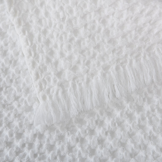 Manta de Algodón Blanco 140x200 cm Diseño Waffle - Nicole