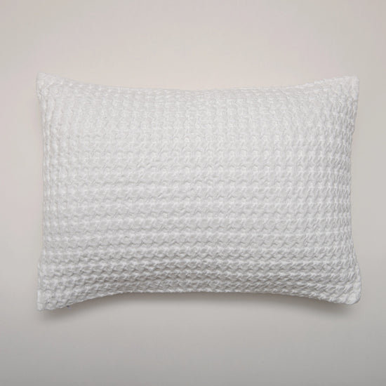 Cojín de Algodón Blanco 35x50 cm Diseño Waffle - Nicole