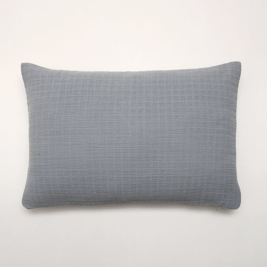 Cojín de Muselina de Algodón Gris 35x50 cm Stonewashed - Nuria