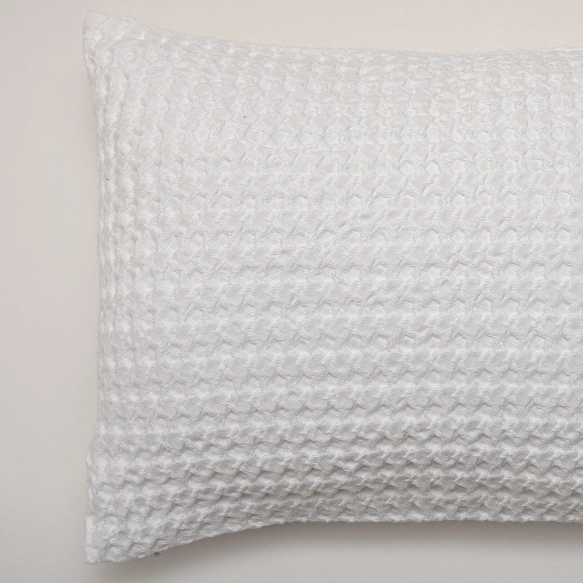 Cojín de Algodón Blanco 35x50 cm Diseño Waffle - Nicole
