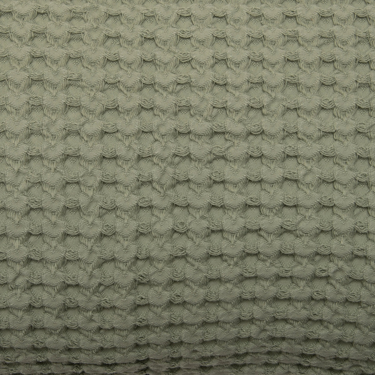 Cojín de Algodón Verde 35x50 cm Diseño Waffle - Nicole