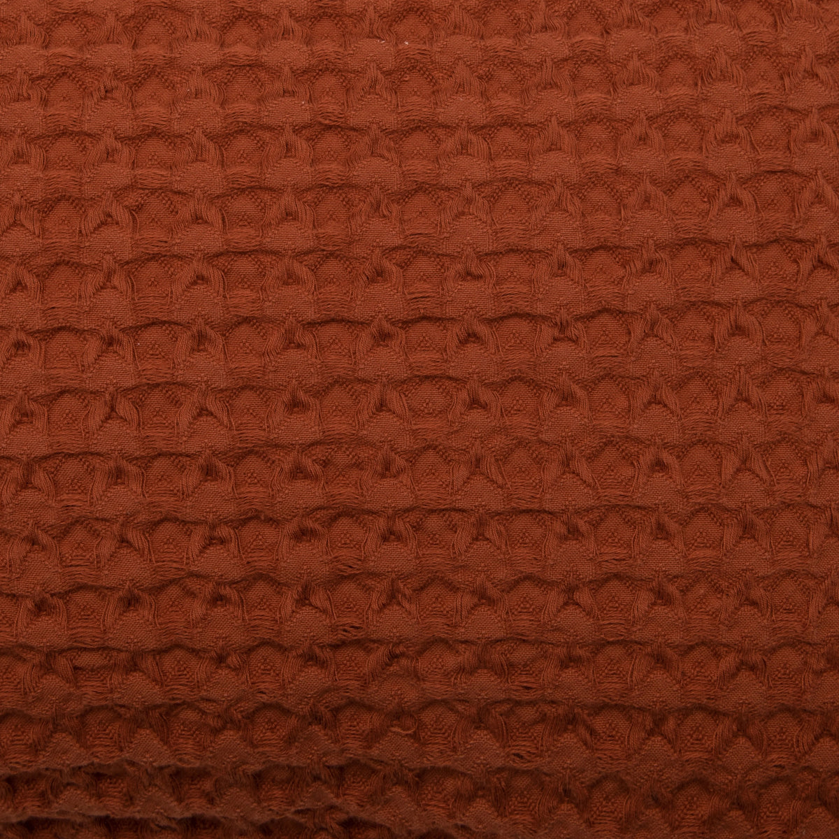 Cojín de Algodón Terracota 35x50 cm Diseño Waffle - Nicole