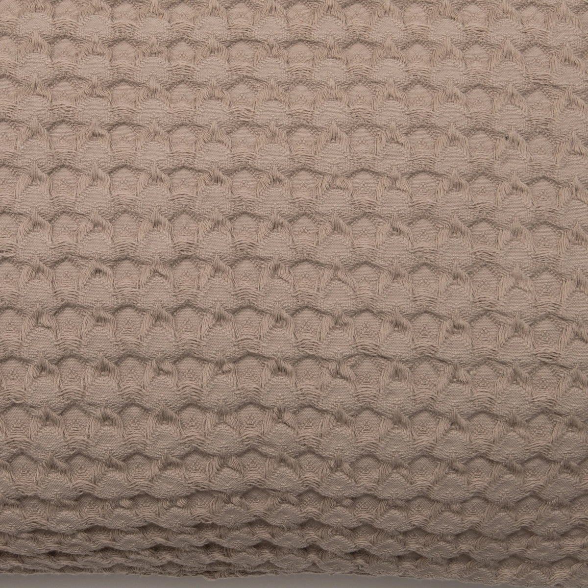 Cojín de Algodón Marrón Claro 35x50 cm Diseño Waffle - Nicole