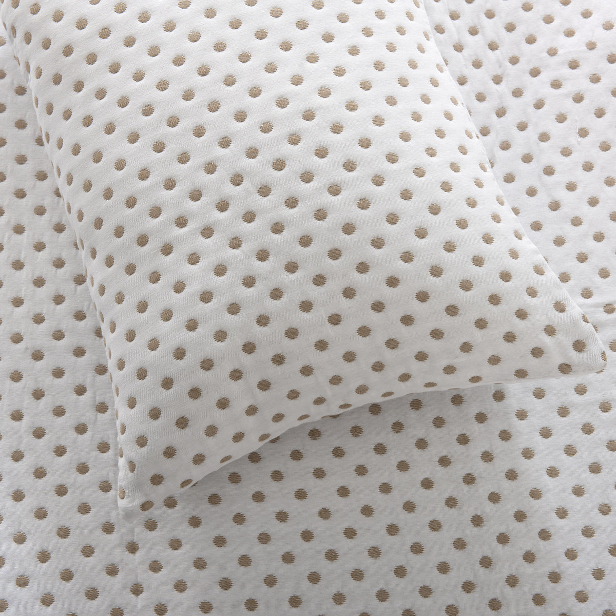 Colcha de Verano Reversible con Lunares Marrón Claro – Lolita
