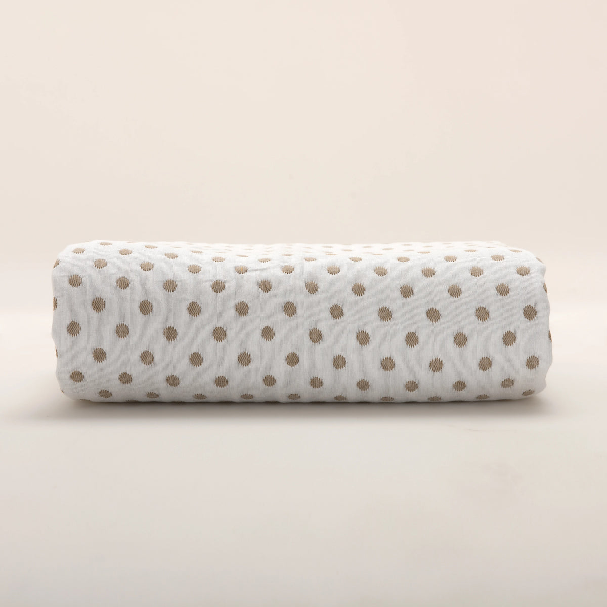 Colcha de Verano Reversible con Lunares Marrón Claro – Lolita