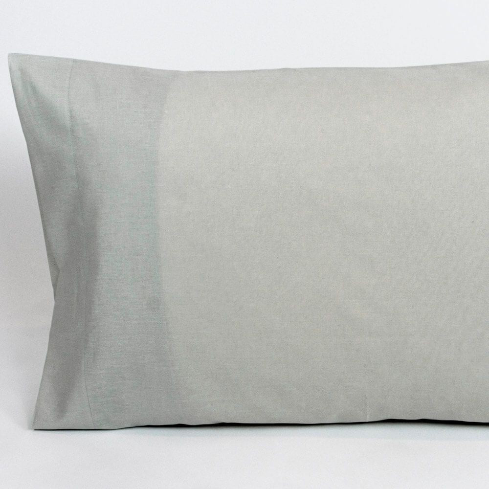 Par de Fundas de Almohada Lisas Gris 50 x 80 cm