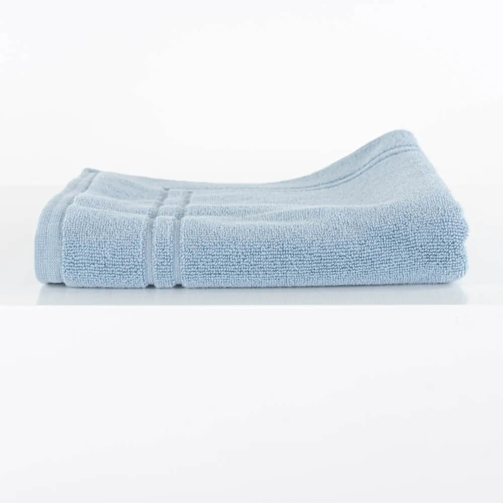 Alfombrilla de Baño Felpo Dos Rayas Azul