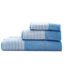 (3 Piezas) Toallas 548 Rayas Azul