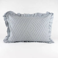 Cojín de Colcha con Volante Gris