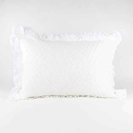 Almofada de Colcha com Folho Branco
