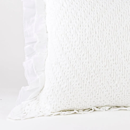 Almofada de Colcha com Folho Branco