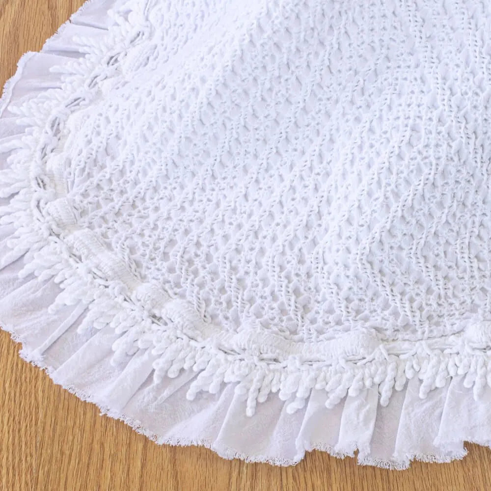 Colcha con Volante Blanco