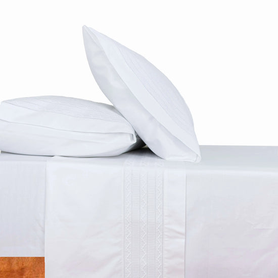 (1.000 Hilos) Sábanas Bordado Inglés Prestige Blanco