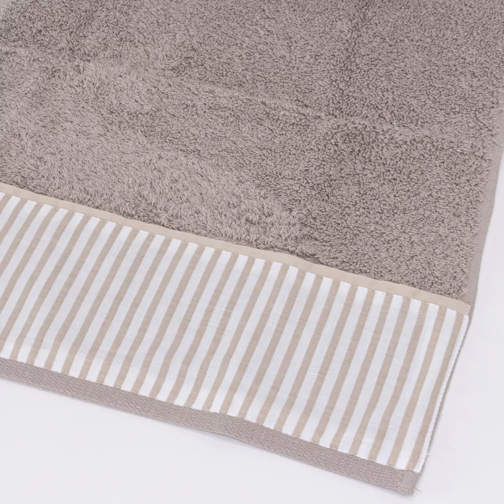 Toalhas Riscas Taupe