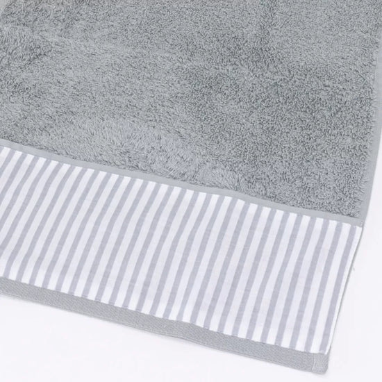 (6 Piezas) Toallas Rayas Gris