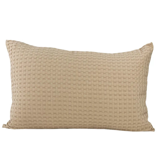 Almofada de Colcha Favo de Mel Camel