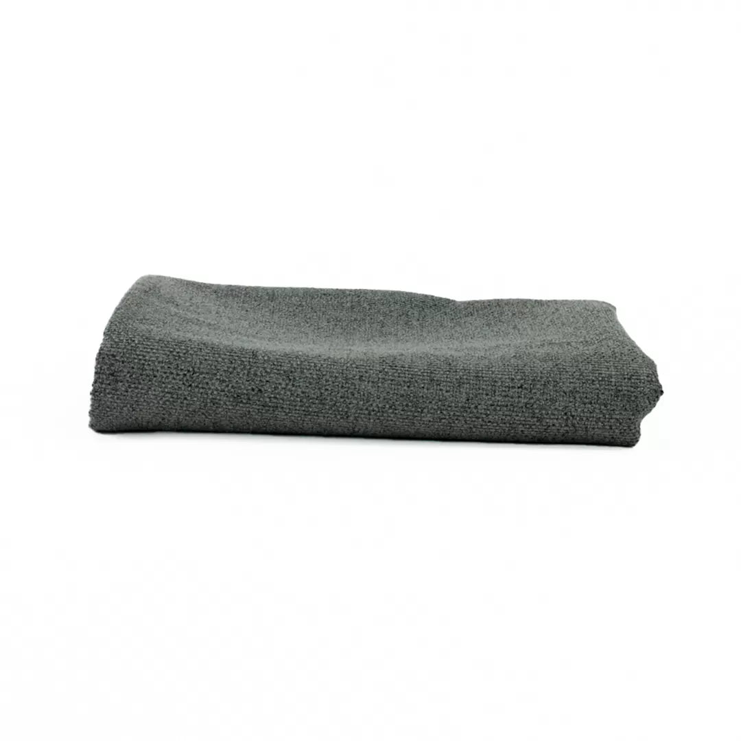 Plaid de Algodón Liso Gris Oscuro