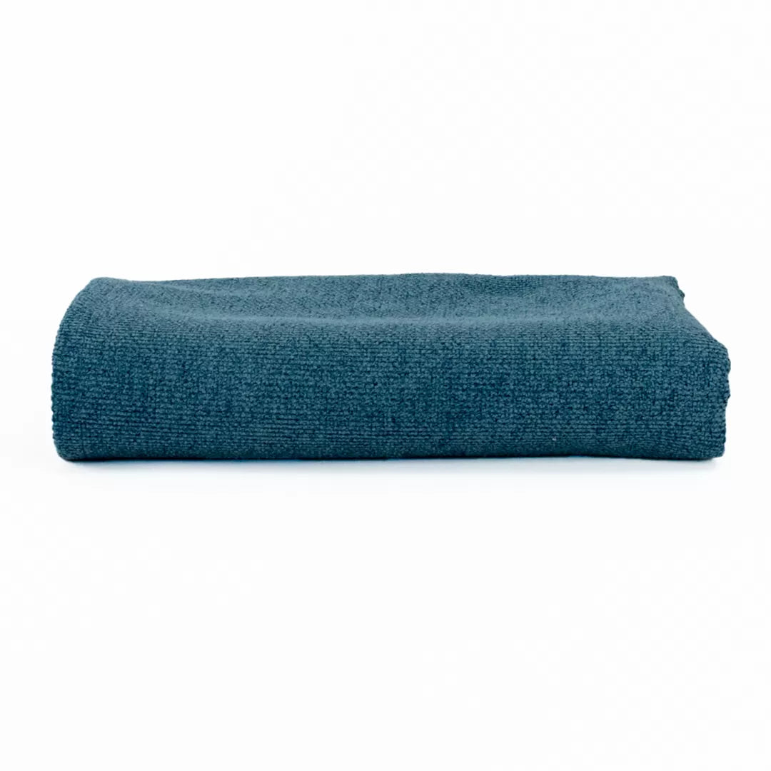 Plaid de Algodón Liso Azul