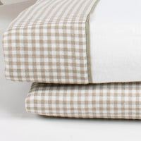 Lençóis de Flanela Vichy Camel