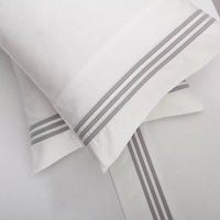 Lençóis de Flanela Riscas Cinzento