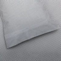 Capa de Edredón Vichy Reversível Cinzento