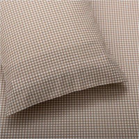 Capa de Edredón Vichy Reversível Camel