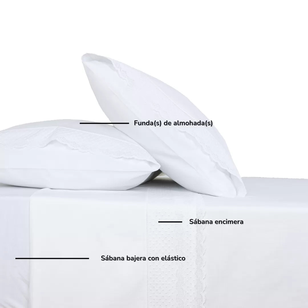Sábanas bordadas de 200 hilos