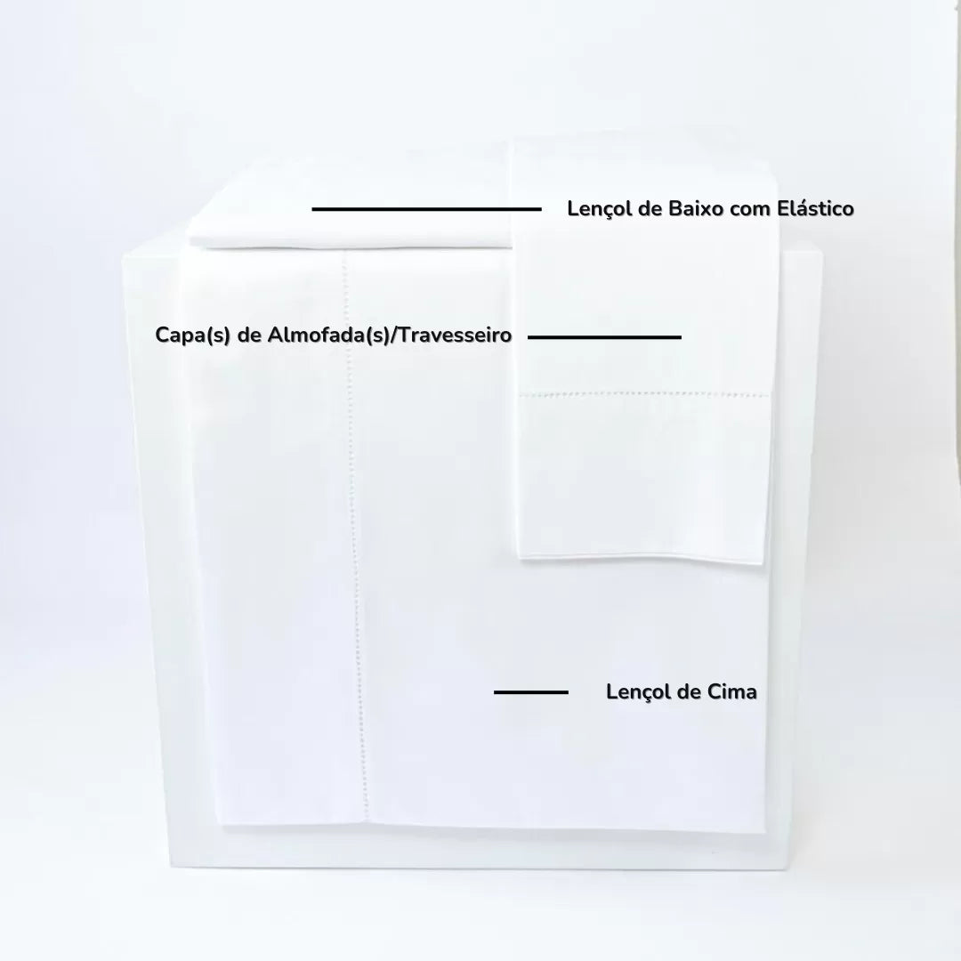 Sábanas Blancas con Bordado