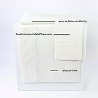 Sábana Beige con Bordado